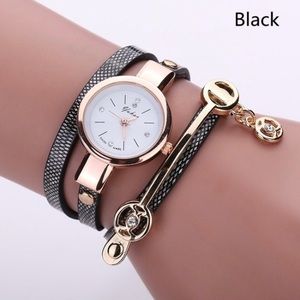 Black and Gold Wrap Around Watch